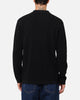 XXIII Zyair Knit Rib Long Sleeve Button Up Shirt Black