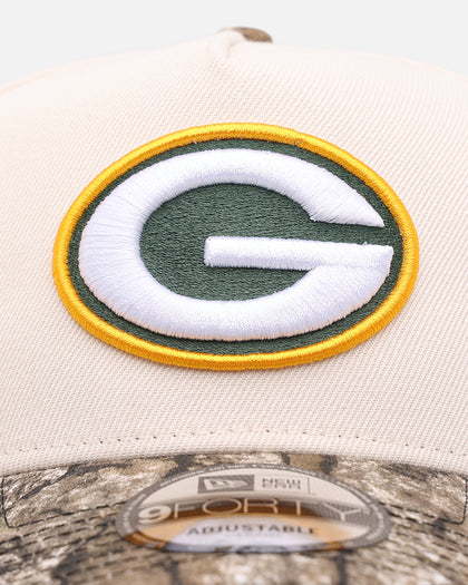 New Era Green Bay Packers 'Realtree Visor' 9FORTY A-Frame Snapback Cream/Camo