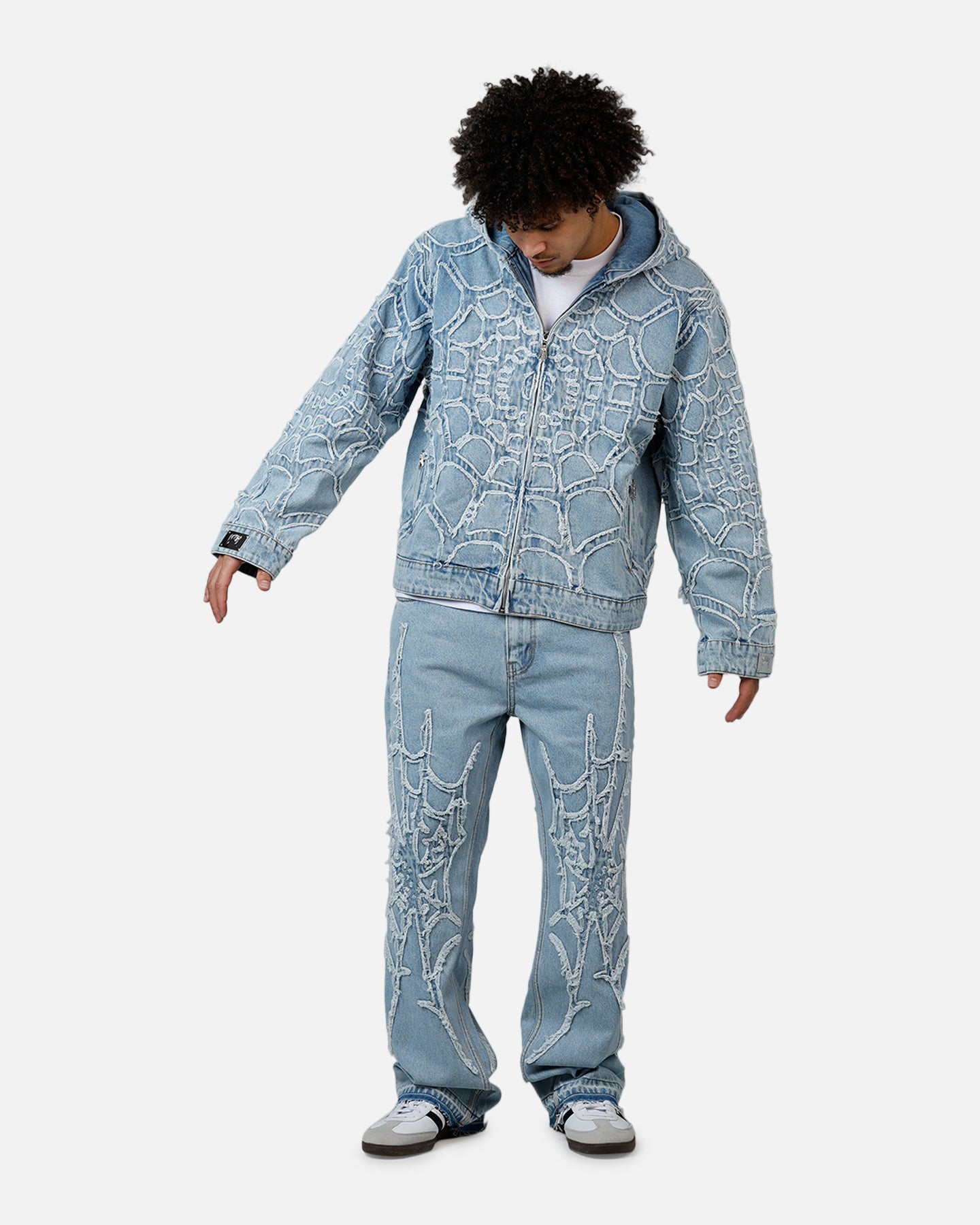 Revenge Spider Web Denim Pants Blue | Culture Kings US