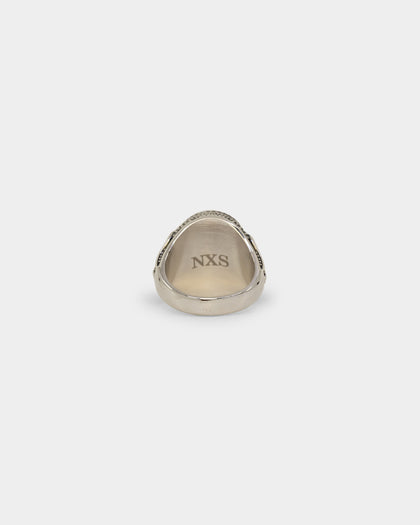 NXS Heirloom Cross Ring White Gold