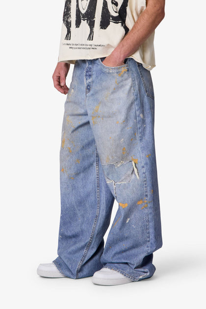 MNML Paint Printed Raven Denim Blue
