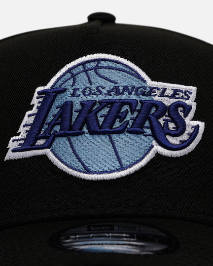 New Era Los Angeles Lakers 'Black And Sky Blue' 9FORTY A-Frame Snapback Black/Sky Blue