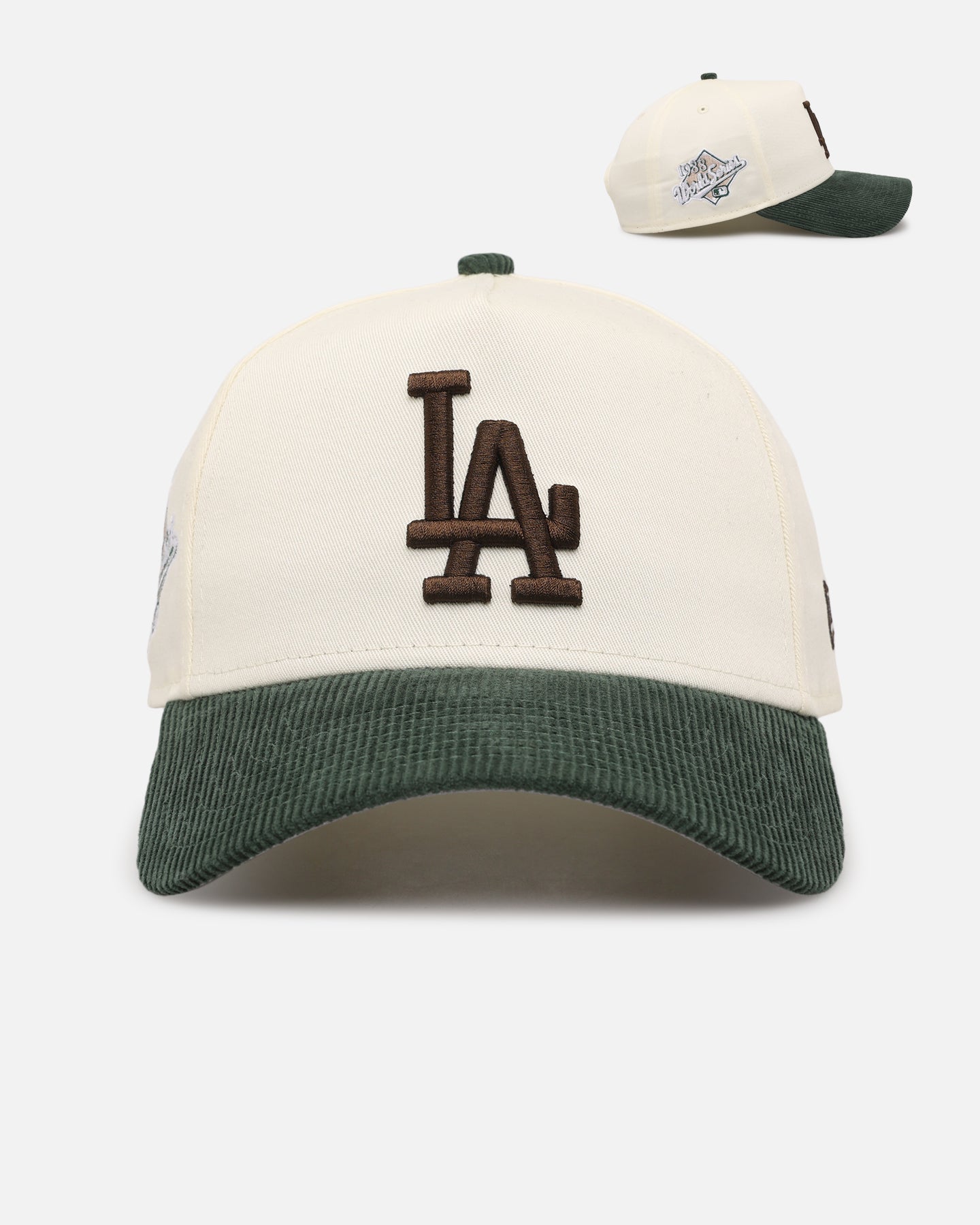 New Era Los Angeles Dodgers 'Chrome White Green' Corduroy Visor