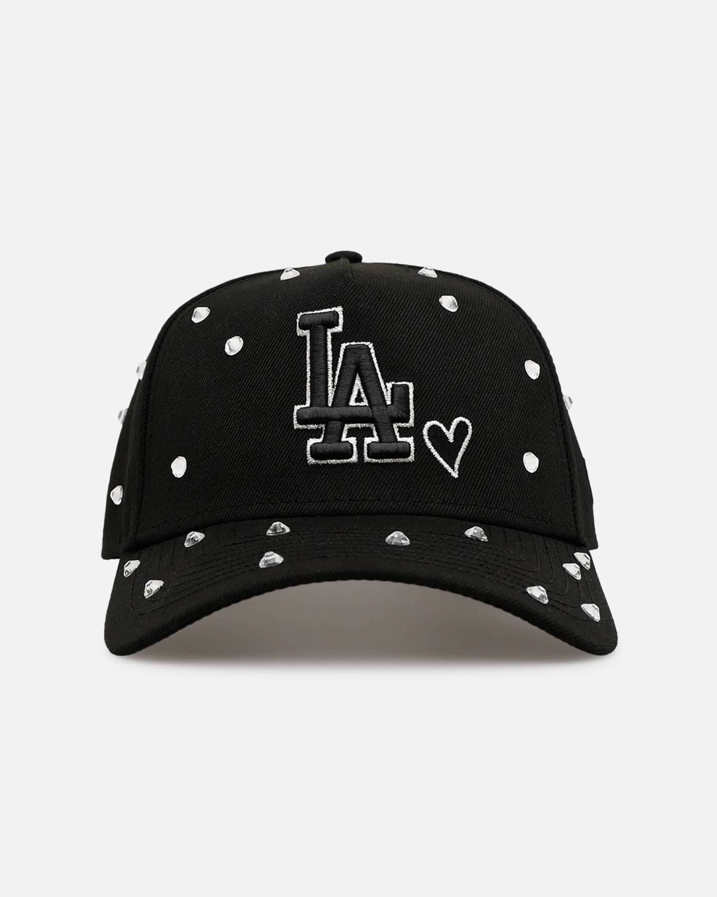New Era LAダークグラファイトキャップ　ハート New Era Los Angeles Dodgers 'Black Satin Hearts' 9FORTY A-Frame
