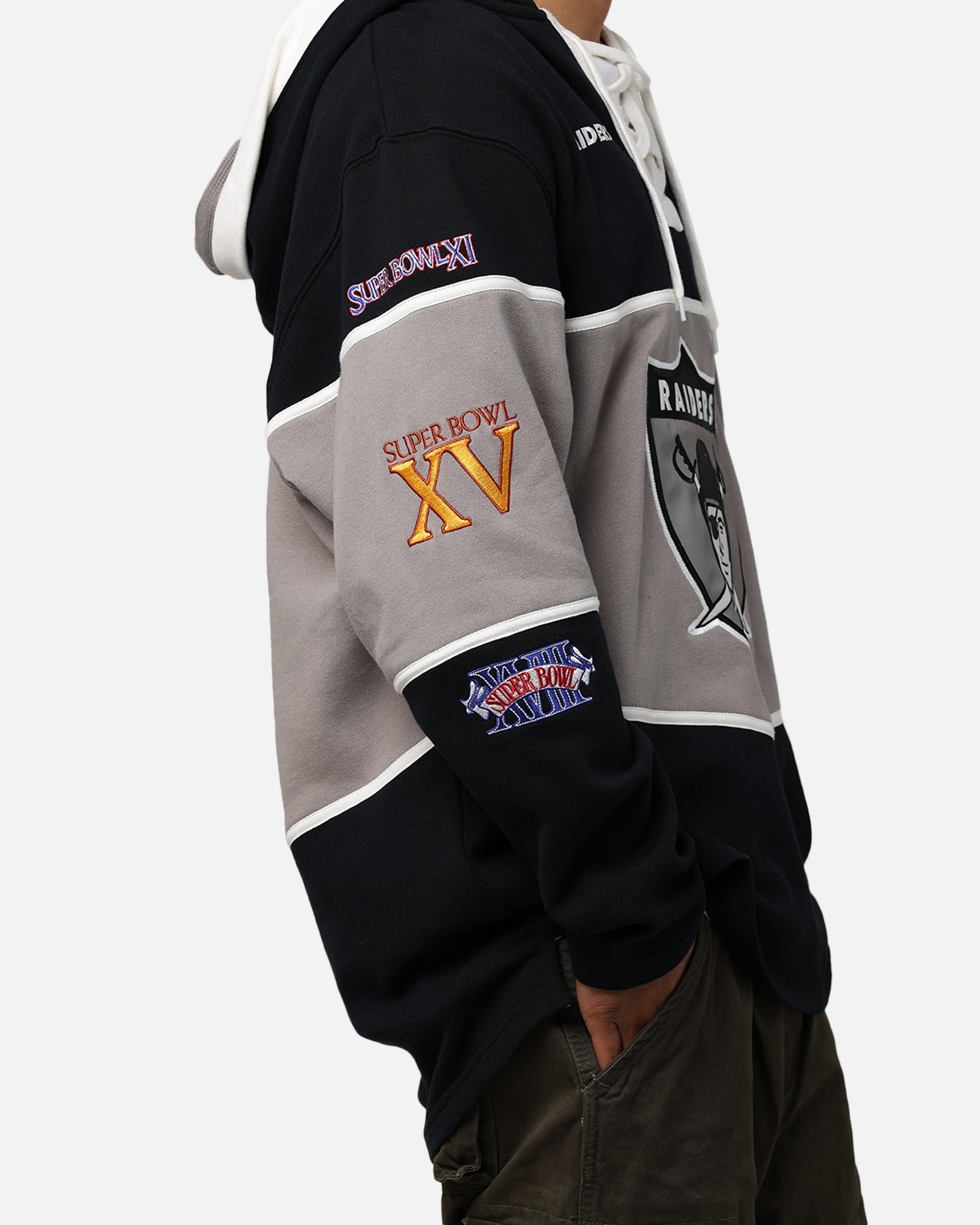 47 Brand Las Vegas Raiders Super Bowl Gridiron Lacer Hoodie Jet