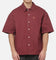 Carre Grid Short Sleeve Button Up Shirt Red Oxford Pinstripe