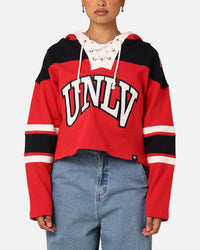 47 Brand Women's University Of Las Vegas Cropped Lacer Hoodie Red