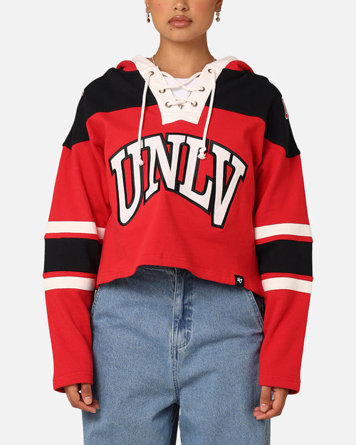 47 Brand Women's University Of Las Vegas Cropped Lacer Hoodie Red