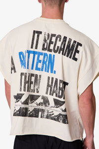 MNML Stuck With Me Cut-Off Tee Off White