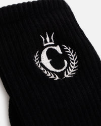 Culture Kings CK Crew Socks Black/White