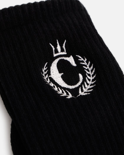 Culture Kings CK Crew Socks Black/White