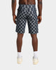 XXIII Checker Board Denim Shorts Blue