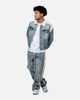 MNML Ultra Baggy Border GN8 Denim Jeans Blue/White