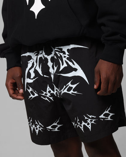 Loiter Stacked Metal Walk Shorts Black