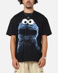 American Thrift X Sesame Street Cookie Monster Grail Heavy T-Shirt Black