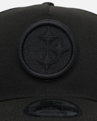 New Era Pittsburgh Steelers 'Black on Black' 9FORTY A-Frame Snapback Black/Black