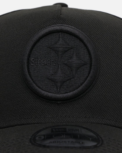 New Era Pittsburgh Steelers 'Black on Black' 9FORTY A-Frame Snapback Black/Black