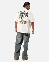 Saint Morta Paradise Mock Neck T-Shirt Off White