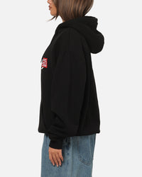 S Double Brush Pullover Hoodie Black