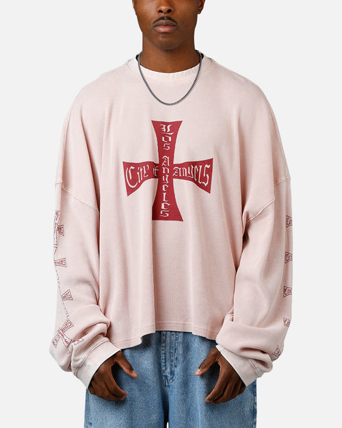 MNML Washed Chopper Thermal Shirt Washed White