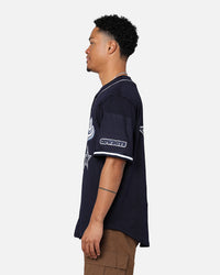 Pro Standard Dallas Cowboys Mesh Button Down Jersey Midnight Navy