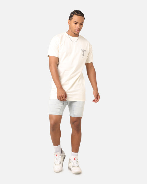 Saint Morta Correr Denim Shorts Light Blue