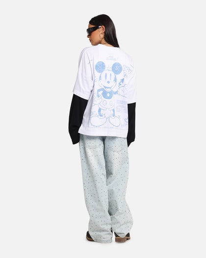 73Studio Disney Mickey Prototype II Long Sleeve T-Shirt White
