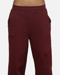 Ed Hardy Women's Tattoo Trackpants Burgundy