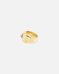 Guess Mainline Lion King Ring Gold