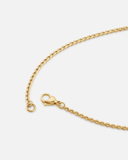Guess Mainline Rebel Moon 26" Tag Necklace Gold