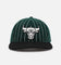 New Era Chicago Bulls 9FIFTY Retro Melton Pinstripe Strapback Dark Green/Black