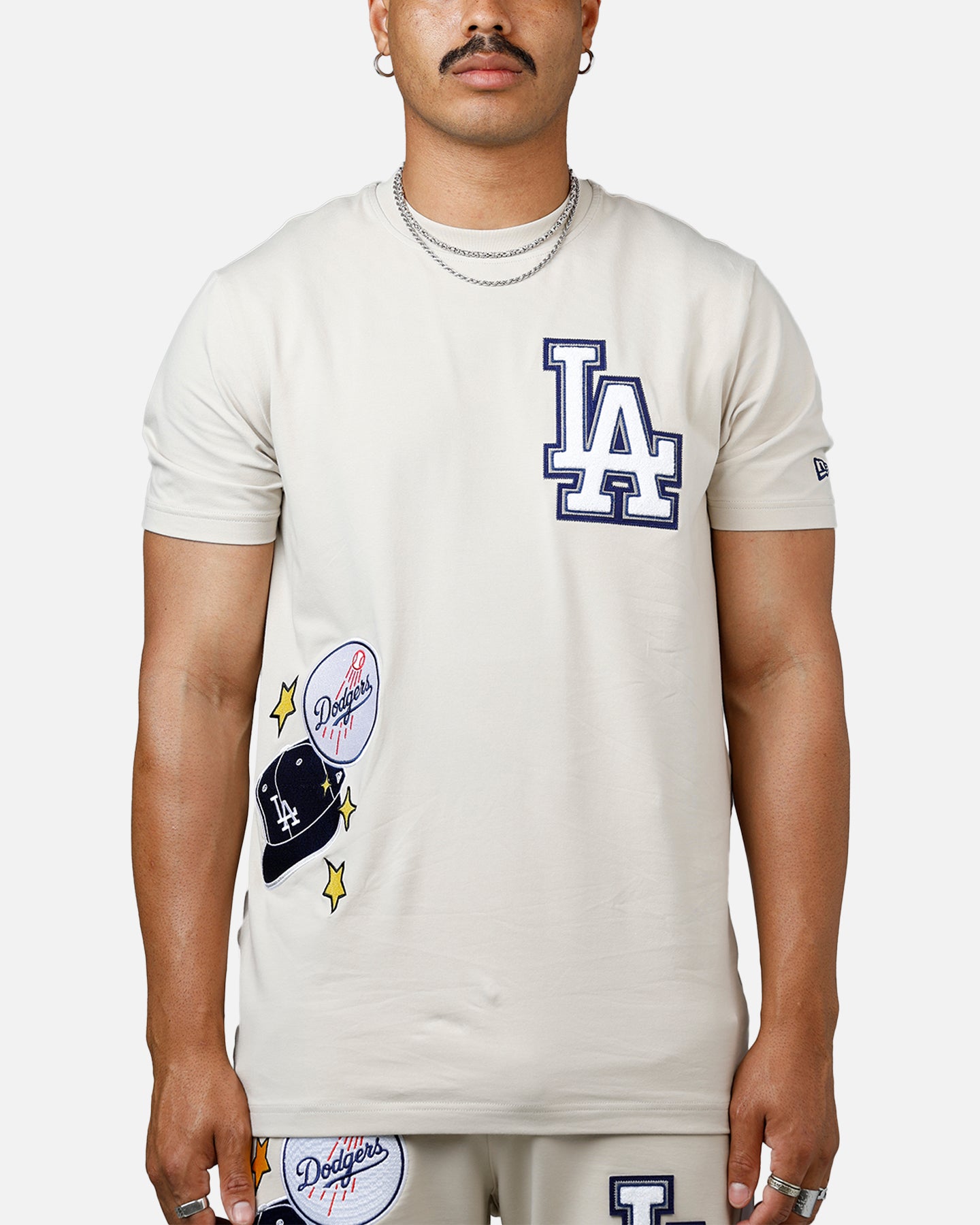 New Era Los Angeles Dodgers 'Logo Select' Summer T-Shirt Stone