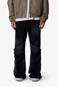 MNML Side Snap Kick Flare Pants Black