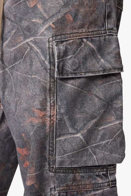 MNML Rave Double Cargo Pants Maple Camo
