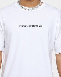 Father Forgive Me Skeleton T-Shirt White