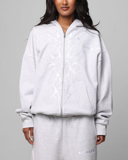 Loiter Blood Born Zip Hoodie Grey Marle