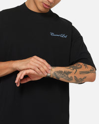 Carre Side Script Oversized T-Shirt Black/Blue