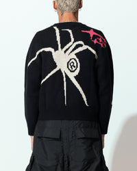 Loiter Spider Knit Sweater Black/White