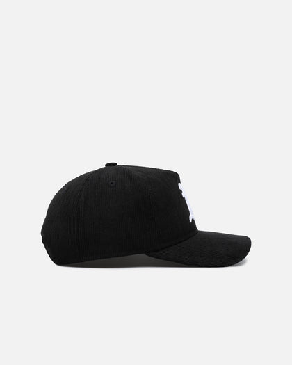 New Era Oakland Athletics 'Corduroy Roses' Golfer Pre-Curved Snapback Black Corduroy/White