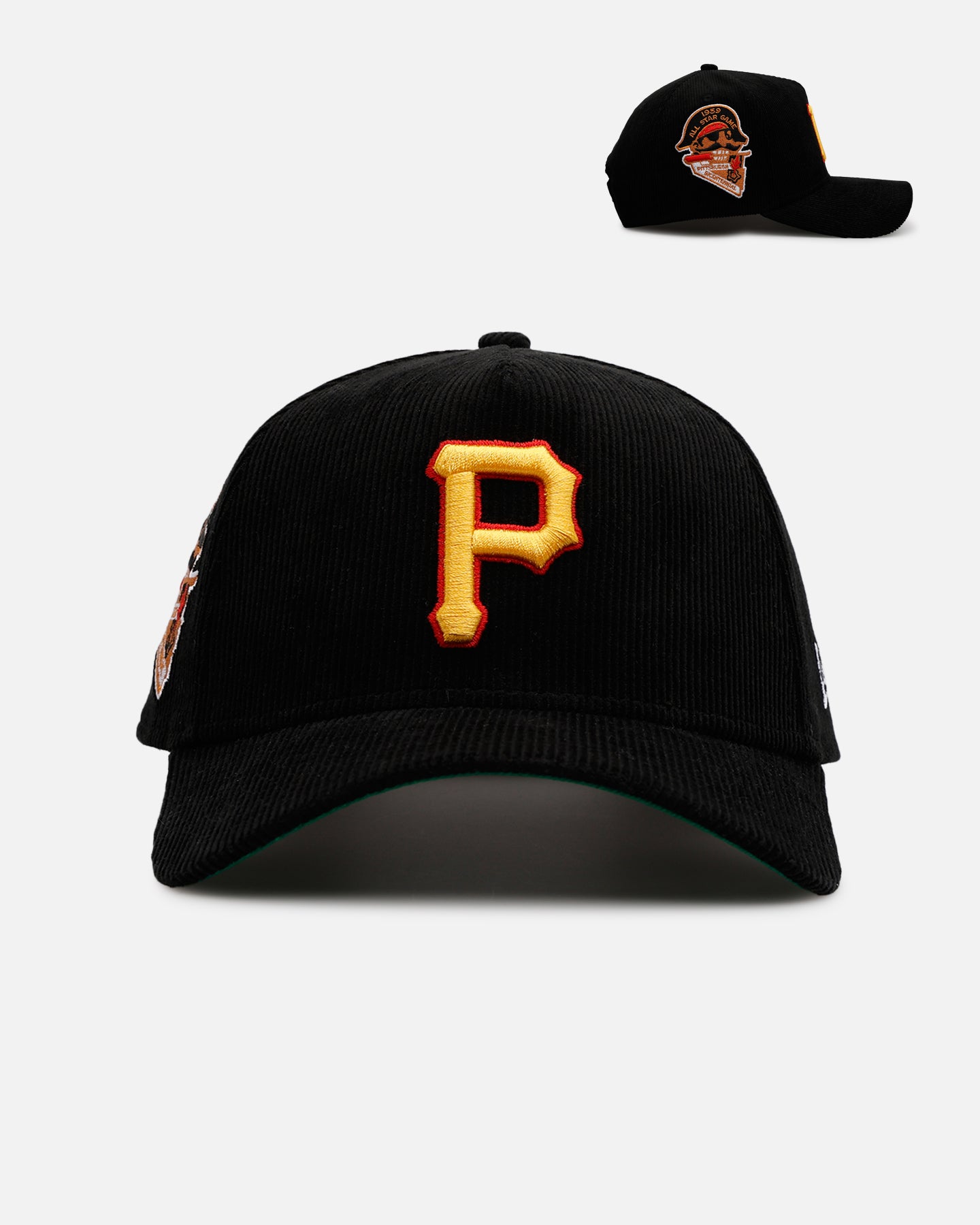 帽子 CORDUROY CASQUETTE W/PLATINUM CHARM New Era Pittsburgh Pirates 'Black Cord' 9FORTY A-Frame Corduroy