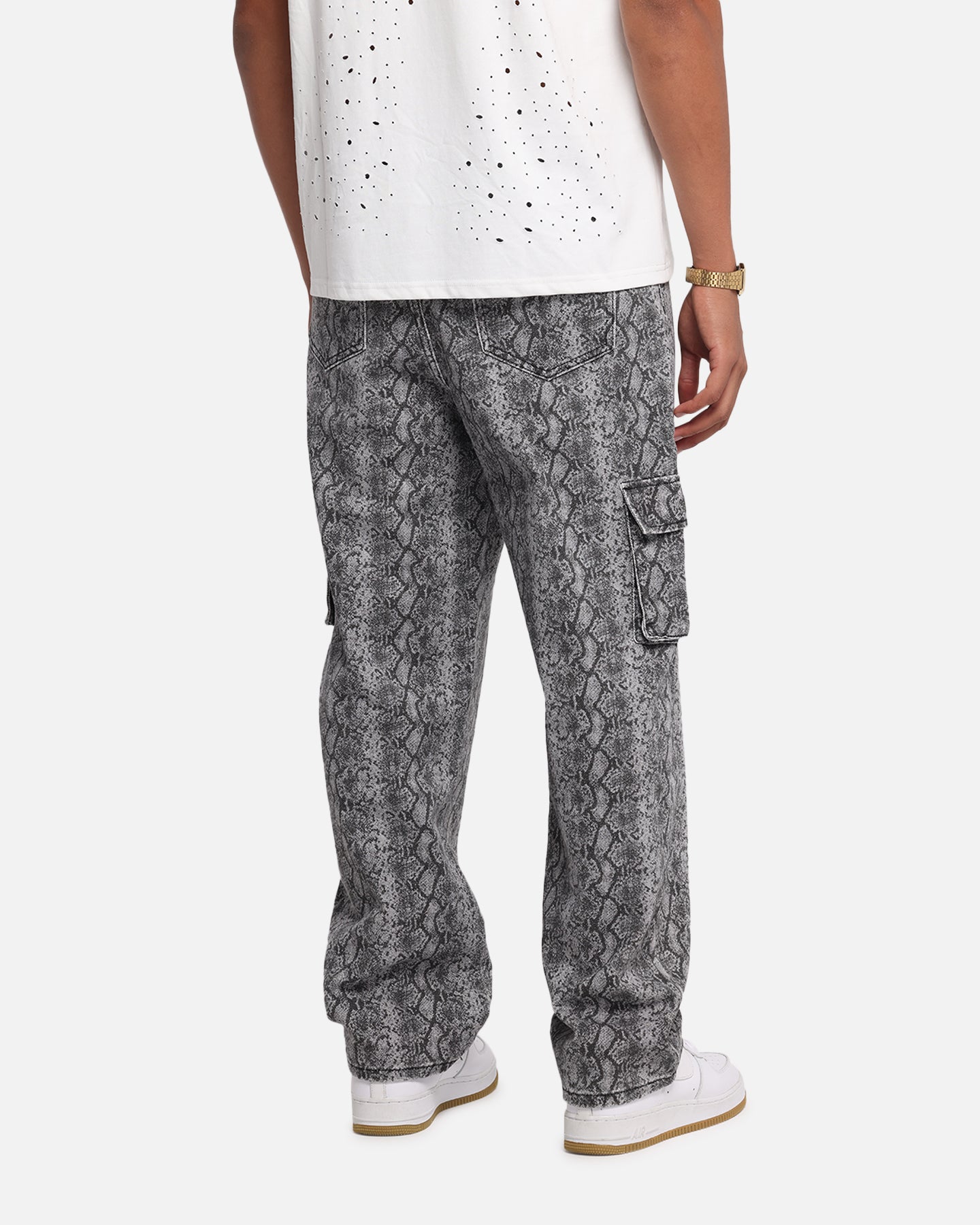 XXIII Snake Skin Cargo Pants Black Snake Print | Culture Kings US