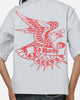 Ed Hardy Eagle Button Up Shirt Blue Pinstripe