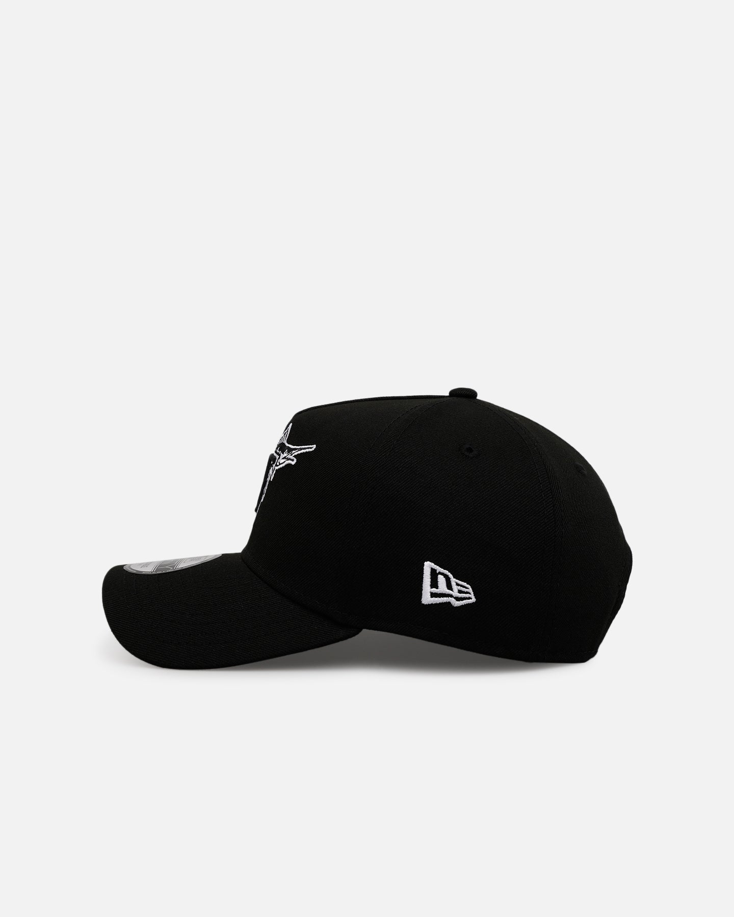 New Era Florida Marlins 'Black And White' 9FORTY A-Frame Snapback
