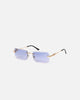 Belvoir & Co Hampton Diamond Cut Sunglasses Gold/Blue
