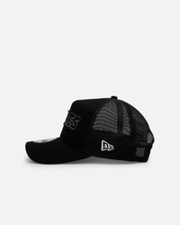 New Era San Diego Padres 'Distressed' 9FORTY A-Frame Trucker Snapback Black/White