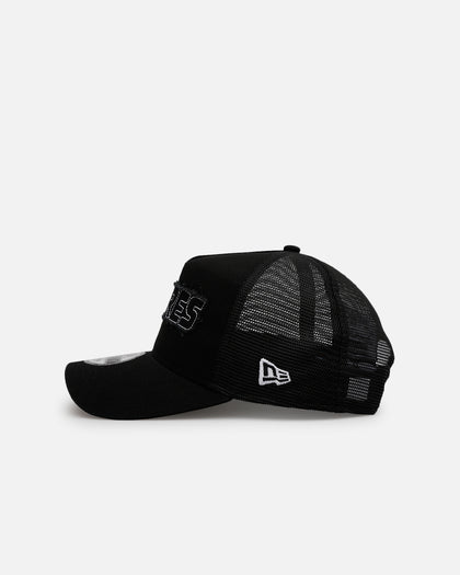 New Era San Diego Padres 'Distressed' 9FORTY A-Frame Trucker Snapback Black/White