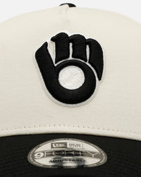 New Era Milwaukee Brewers 'Easy Chrome Black' 9FORTY A-Frame Snapback Chrome/Black