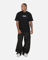 Carre Box Check T-Shirt Solid Black