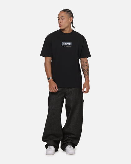 Carre Box Check T-Shirt Solid Black