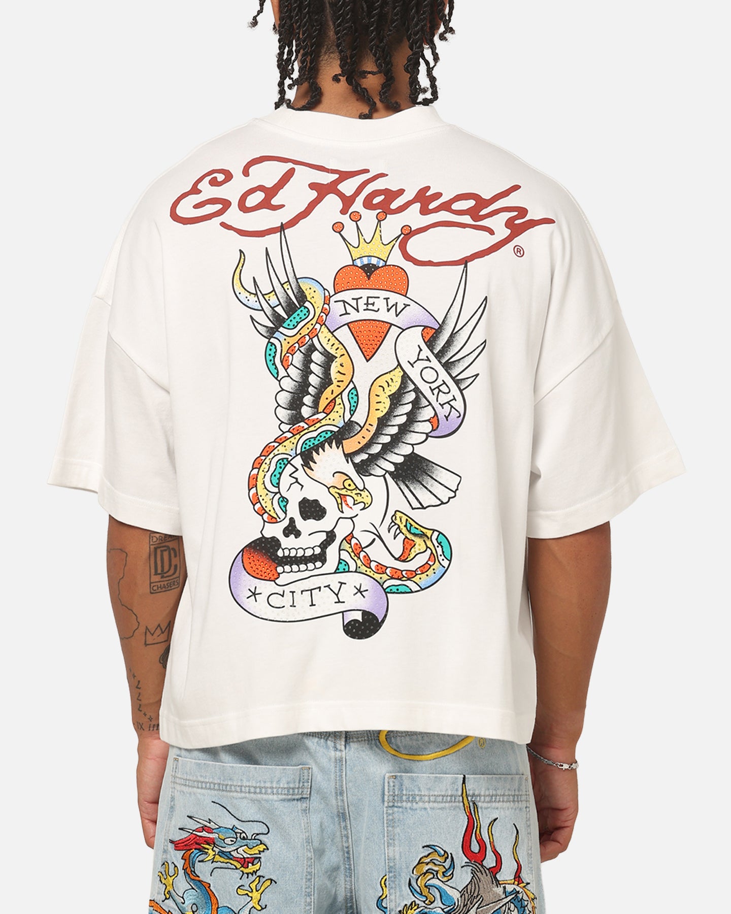 Ed Hardy NYC T-Shirt Off White | Culture Kings US
